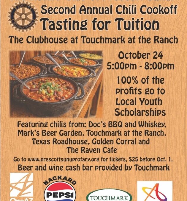 Tasting for Tuition, Second Annual Chili Cook-Off by Prescott Sunup Rotary